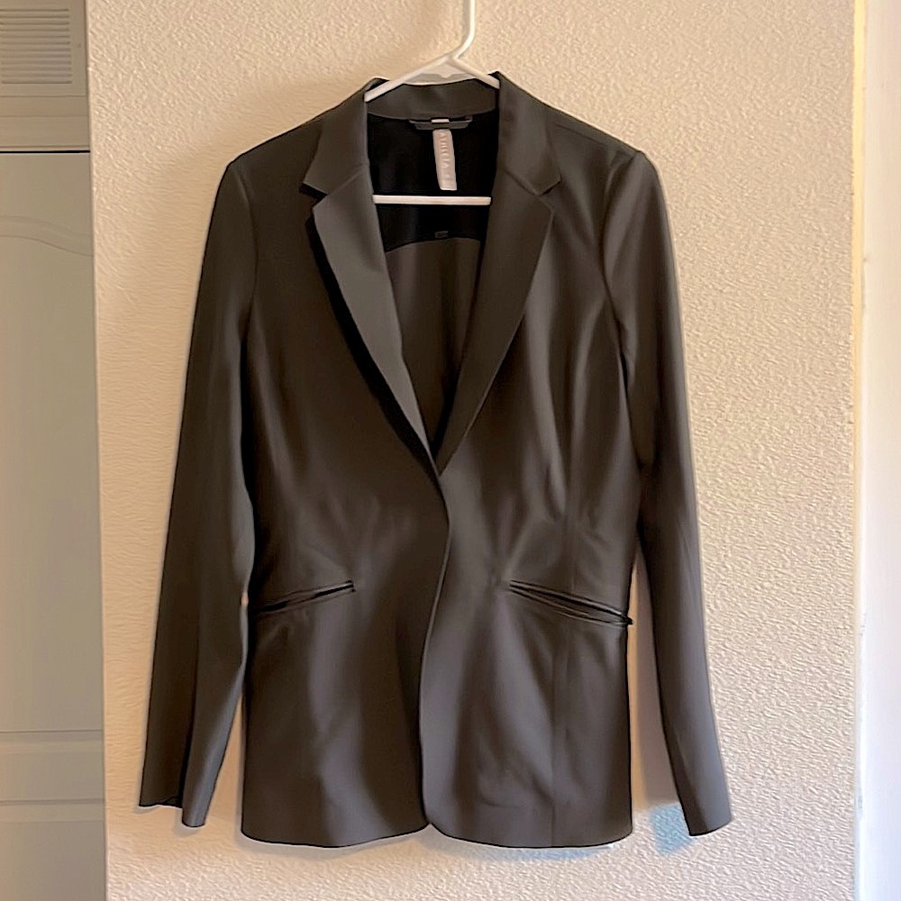 Athleta stellar blazer. Size 8. Dark olive green